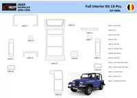 Jeep Wrangler 1996-1999 Interior WHZ Dashboard trim kit 13 Parts - 1 - Interior Dash Trim Kit