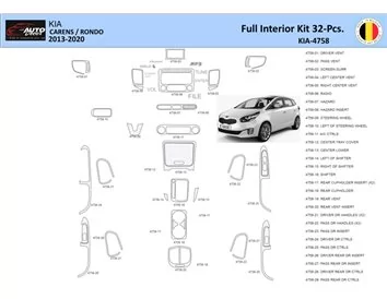 KIA Carens 2013 Interior WHZ Dashboard trim kit Parts - 1 - Interior Dash Trim Kit