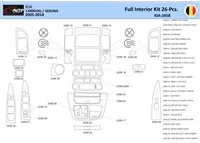 Kia Carnival 2005-2014 Interior WHZ Dashboard trim kit 26 Parts - 1 - Interior Dash Trim Kit