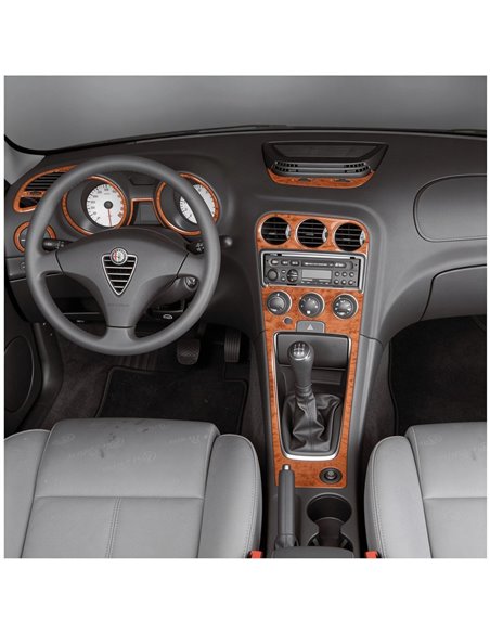 Alfa Romeo 156 10.1997 3D Interior Dashboard Trim Kit Dash Trim Dekor 12-Parts