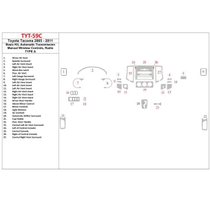 Toyota Tacoma 2005-UP Interior BD Dash Trim Kit