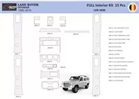 Land Rover Defender 2008 Interior WHZ Dashboard trim kit 15 Parts - 1 - Interior Dash Trim Kit