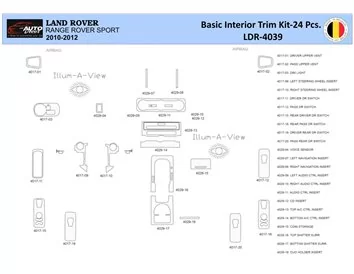 Land Rover Ranger Rover Sport 2010 Interior WHZ Dashboard trim kit 24 Parts - 1 - Interior Dash Trim Kit