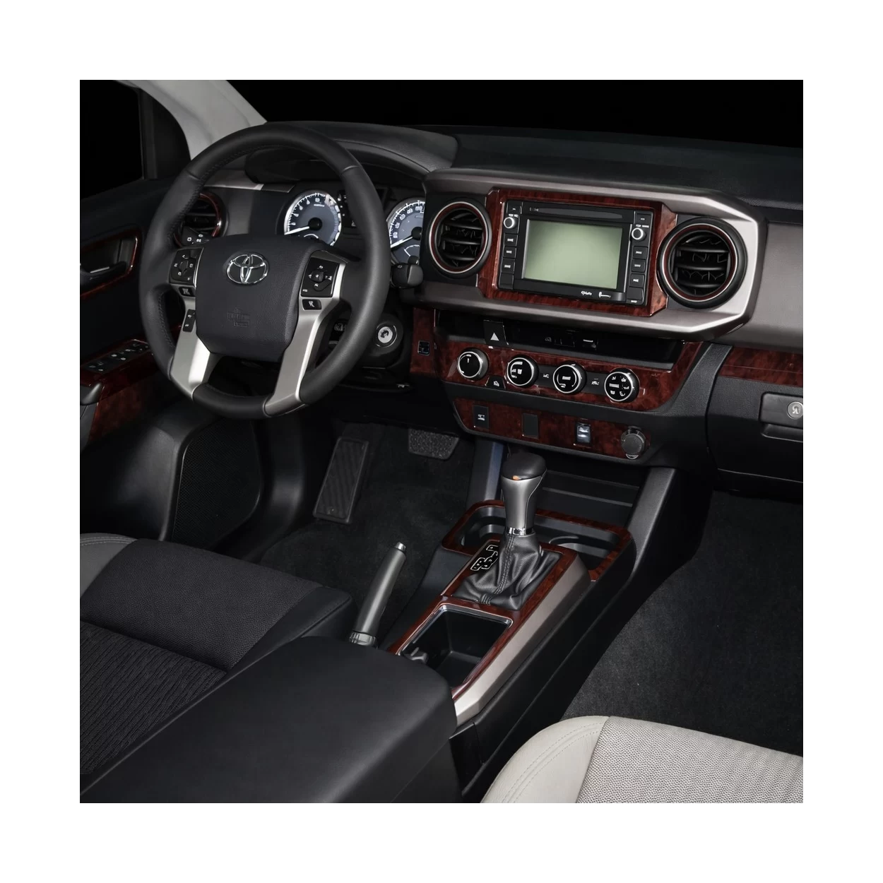 Toyota Tacoma DoubleCab 2016-2020 3D Interior Dashboard Trim Kit Dash Trim Dekor 44-Parts