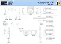 Mazda 5 2008 Interior WHZ Dashboard trim kit 32 Parts - 1 - Interior Dash Trim Kit