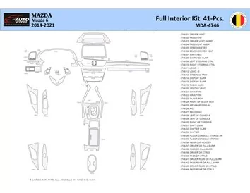 Mazda 6-2014-2021 Interior WHZ Dashboard trim kit 41 Parts - 1 - Interior Dash Trim Kit