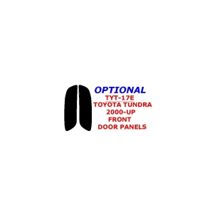 Toyota Tundra 2000-2002 Front Door panels, 2 Parts set Interior BD Dash Trim Kit