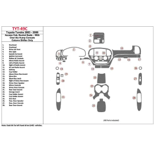 Toyota Tundra 2003-2006 Access Cab, Bucket Seats Interior BD Dash Trim Kit