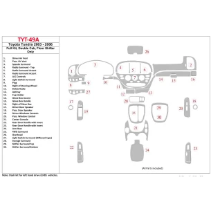Toyota Tundra 2003-2006 Full Set, Double Cab Interior BD Dash Trim Kit