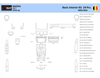 Mazda CX7 2006-2012 Interior WHZ Dashboard trim kit 24 Parts - 1 - Interior Dash Trim Kit