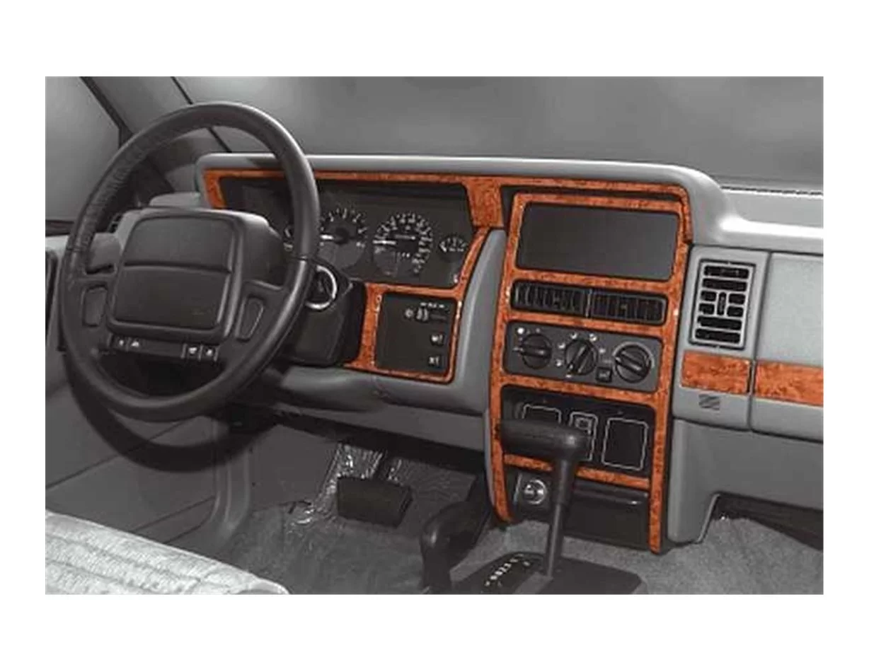 Chrysler Grand Cherokee 09.92-01.96 3D Interior Dashboard Trim Kit Dash Trim Dekor 9-Parts - 1 - Interior Dash Trim Kit