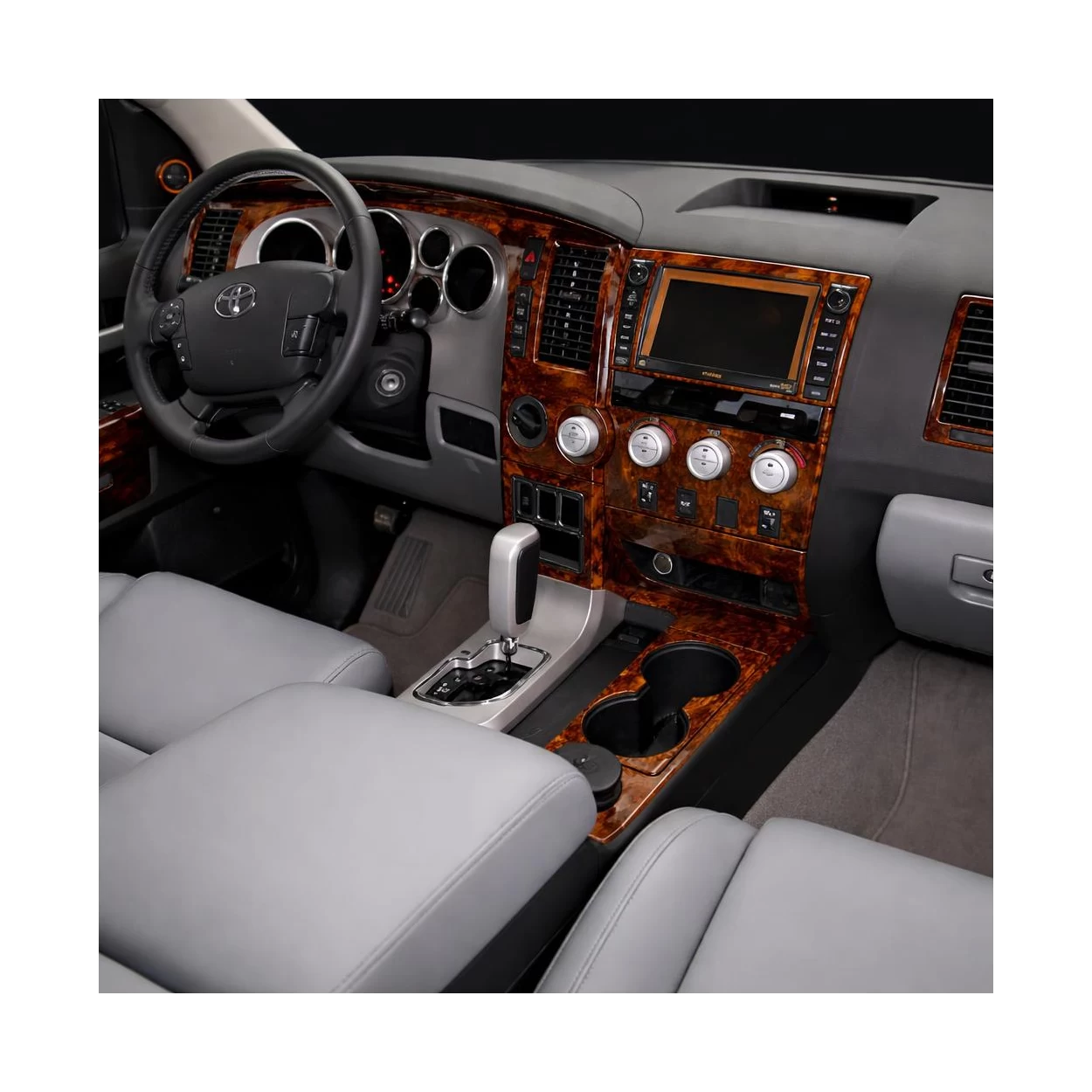 Toyota Tundra 2007-UP Basic Set, Bucket Seats, Automatic AC Control Interior BD Dash Trim Kit