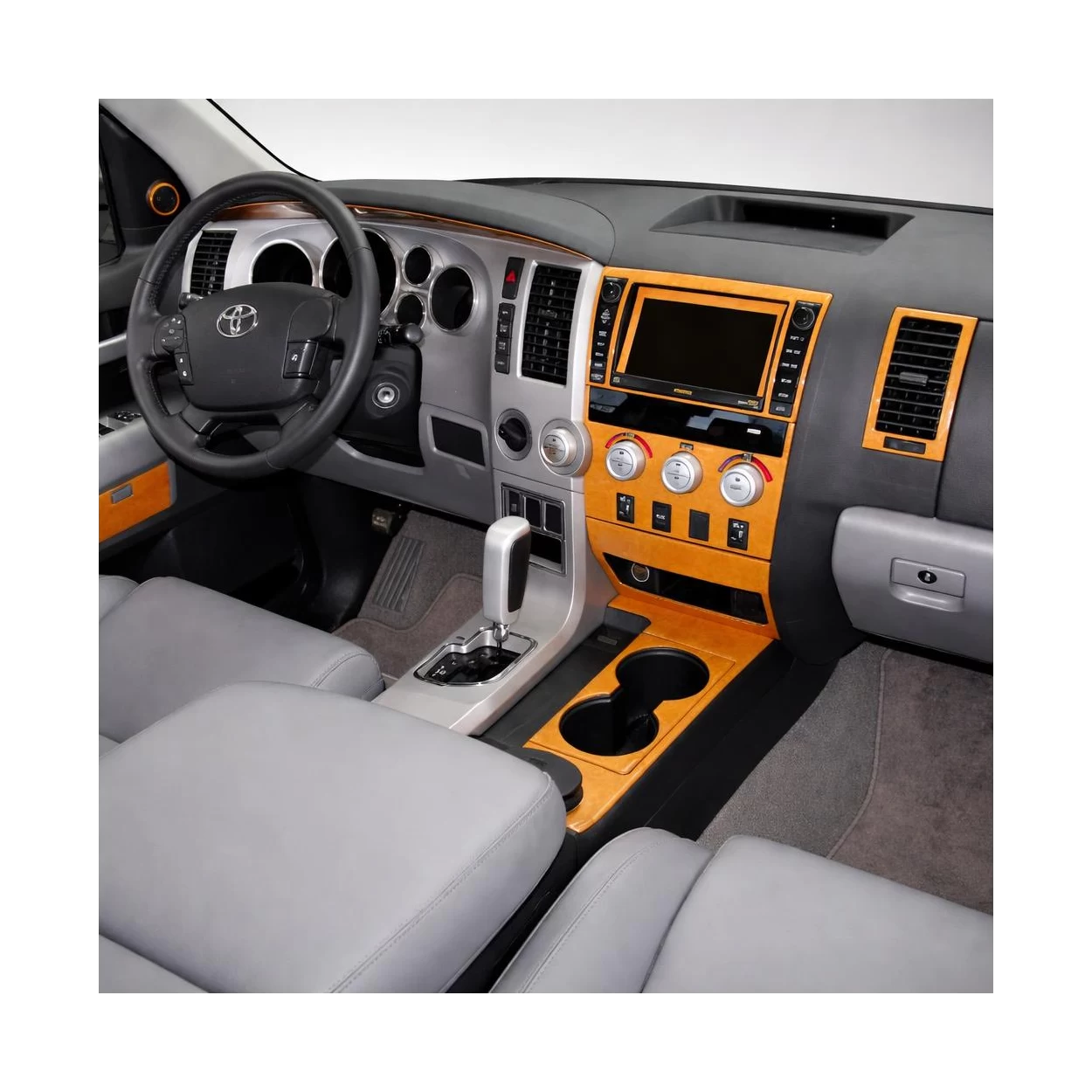 Toyota Tundra 2007-UP Basic Set, Bucket Seats, Manual  AC Control Interior BD Dash Trim Kit
