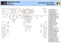 Mercedes SL R231 2012 Interior WHZ Dashboard trim kit 60 Parts - 2 - Interior Dash Trim Kit
