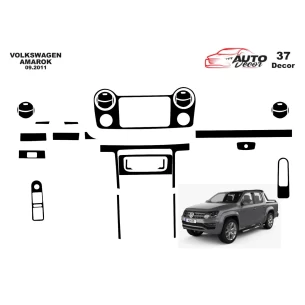 Volkswagen Amarok 2011-2018 3D Interior Dashboard Trim Kit Dash Trim Dekor 35-Parts