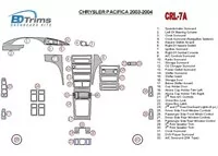 Chrysler Pacifica 2003-2004 Full Set, OEM Compliance Interior BD Dash Trim Kit - 2 - Interior Dash Trim Kit Chrysler Pacifica 2003-2004 Full Set, OEM Compliance Interior BD Dash Trim Kit - 2 - Interior Dash Trim Kit