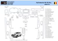 Mitsubishi Outlander 2013-2021 Interior WHZ Dashboard trim kit 35 Parts - 1 - Interior Dash Trim Kit