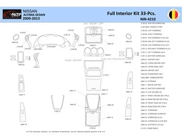 Nissan Altima 2009-2013 Interior WHZ Dashboard trim kit 33 Parts - 1 - Interior Dash Trim Kit