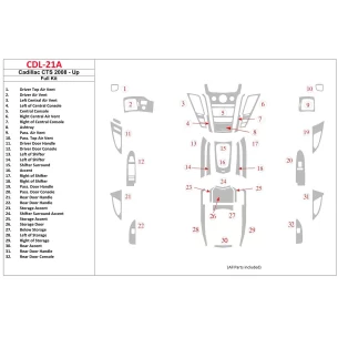 Cadillac CTS 2008-UP Full Set Interior BD Dash Trim Kit 2
