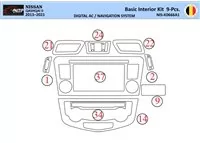 Nissan Qashqai 2018 Interior WHZ Dashboard trim kit 9 Parts - 1 - Interior Dash Trim Kit