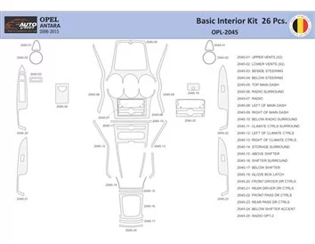 Opel Antara 2006-2015 Interior WHZ Dashboard trim kit 26 Parts - 1 - Interior Dash Trim Kit