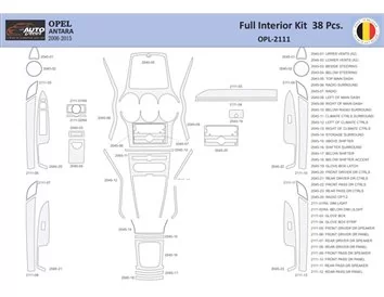 Opel Antara 2006-2015 Interior WHZ Dashboard trim kit 38 Parts - 1 - Interior Dash Trim Kit