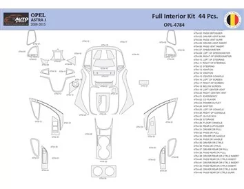 Opel Astra-J 2012 Interior WHZ Dashboard trim kit 44 Parts