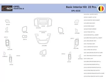 Opel Insignia 2008-2013 Interior WHZ Dashboard trim kit 22 Parts - 1 - Interior Dash Trim Kit
