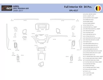 Opel Insignia 2008-2013 Interior WHZ Dashboard trim kit 34 Parts - 1 - Interior Dash Trim Kit