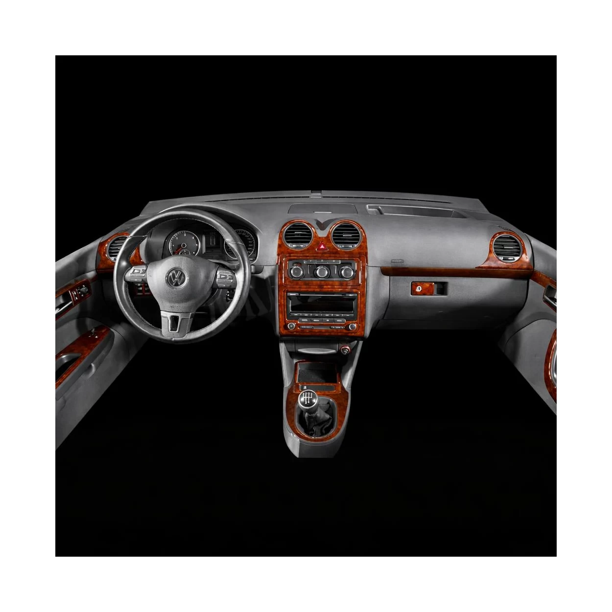 Volkswagen Caddy 09.2010 3D Interior Dashboard Trim Kit Dash Trim Dekor 16-Parts