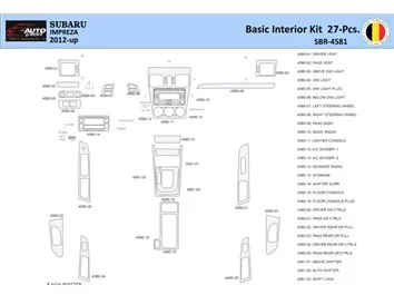 Subaru Impreza 2012 Interior WHZ Dashboard trim kit 27 Parts - 1 - Interior Dash Trim Kit