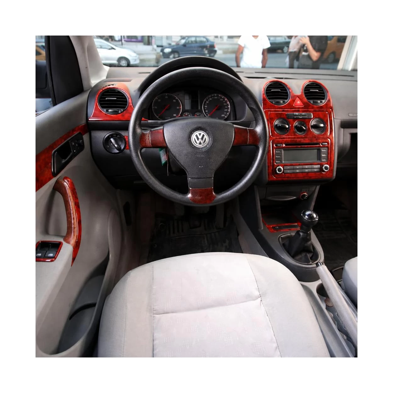 Volkswagen Caddy Full Set 01.2011 3D Interior Dashboard Trim Kit Dash Trim Dekor 22-Parts