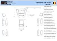 Subaru Legacy Outback 2010 Interior WHZ Dashboard trim kit 21 Parts - 1 - Interior Dash Trim Kit