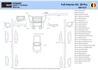 Subaru Legacy-Outback 2010 Interior WHZ Dashboard trim kit 28 Parts - 1 - Interior Dash Trim Kit