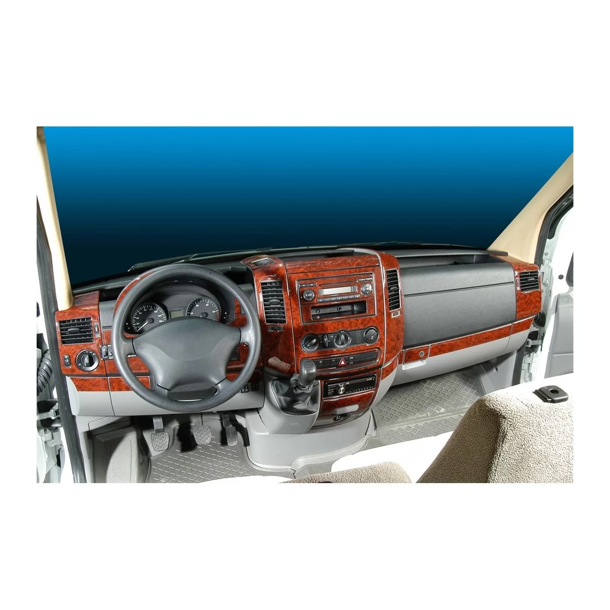 Volkswagen Crafter 04.2006 3D Interior Dashboard Trim Kit Dash Trim Dekor 40-Parts