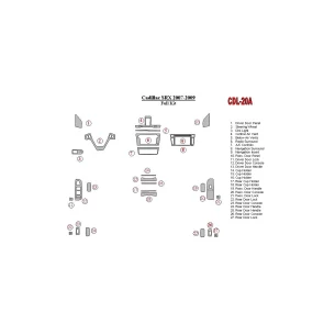 Cadillac SRX 2007-2009 Full Set Interior BD Dash Trim Kit