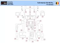 Toyota 4Runner 2014 Interior WHZ Dashboard trim kit 40 Parts - 1 - Interior Dash Trim Kit