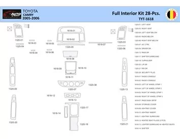 Toyota Camry 2005-2006 Interior WHZ Dashboard trim kit 28 Parts - 1 - Interior Dash Trim Kit