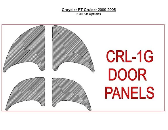 Chrysler PT Cruiser 2001-2005 Door panels, 4 Parts set Interior BD Dash Trim Kit - 1 - Interior Dash Trim Kit