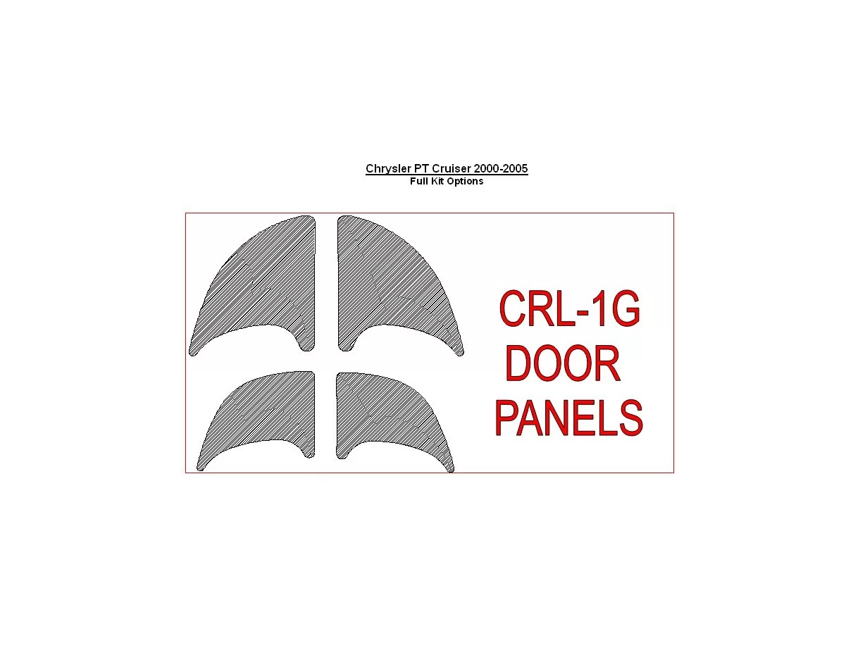 Chrysler PT Cruiser 2001-2005 Door panels, 4 Parts set Interior BD Dash Trim Kit - 1 - Interior Dash Trim Kit