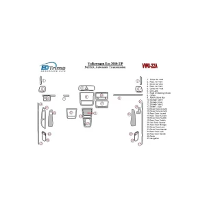 Volkswagen EOS 2010-UP Interior BD Dash Trim Kit
