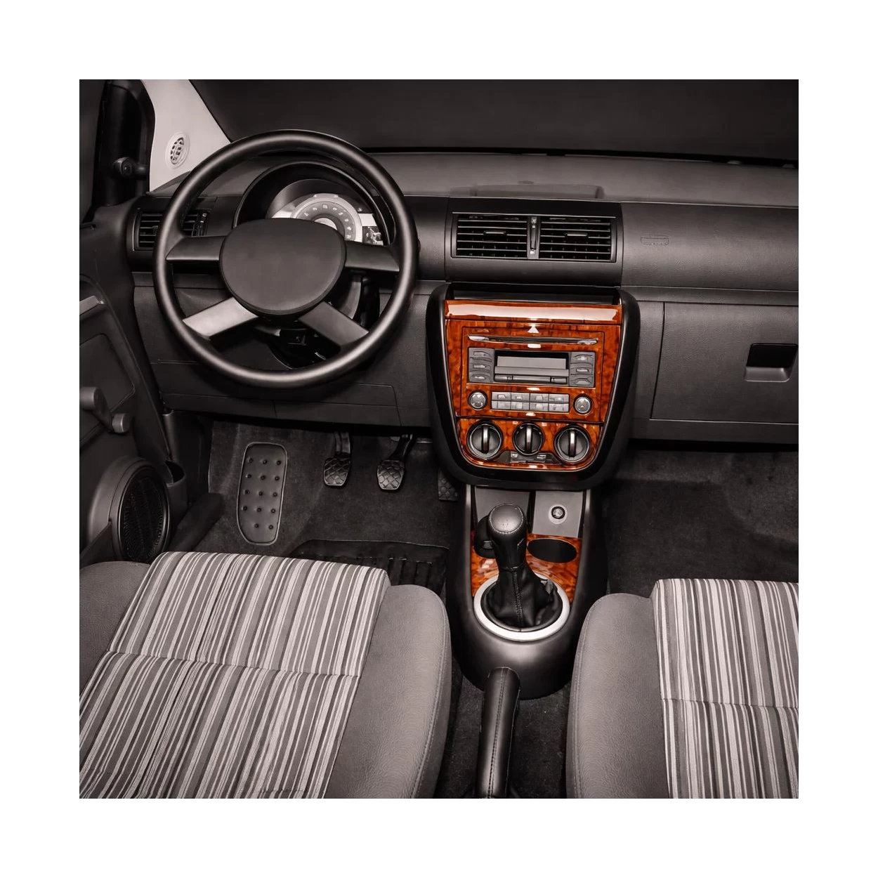 Volkswagen Fox 09.2005 3D Interior Dashboard Trim Kit Dash Trim Dekor 9-Parts