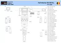 Toyota Corolla 2005 Interior WHZ Dashboard trim kit 30 Parts - 1 - Interior Dash Trim Kit
