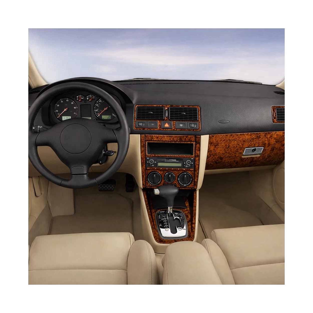 Volkswagen Golf 1999-2004 4 Doors, Manual Gear Box Interior BD Dash Trim Kit