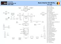 Toyota LandCruiser 2002-2006 Interior WHZ Dashboard trim kit 40 Parts - 1 - Interior Dash Trim Kit