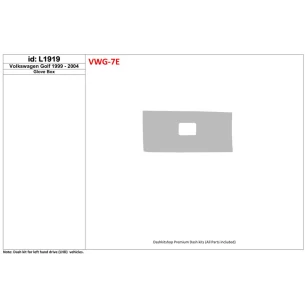 Volkswagen Golf 1999-2004 Optional glowe-box Interior BD Dash Trim Kit 2