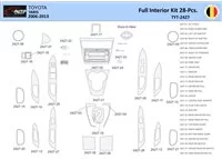 Toyota Yaris 2006-2013 Interior WHZ Dashboard trim kit 28 Parts - 1 - Interior Dash Trim Kit