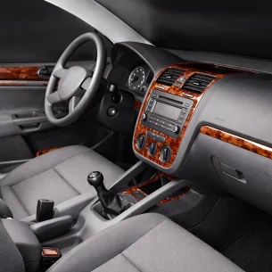 Volkswagen Golf V Jetta 10.03-10.08 3D Interior Dashboard Trim Kit Dash Trim Dekor 16-Parts