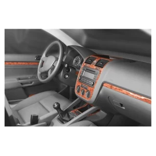 Volkswagen Golf V Jetta 10.03-10.08 3D Interior Dashboard Trim Kit Dash Trim Dekor 16-Parts