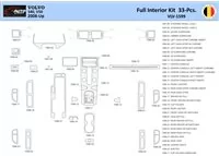Volvo S50 2004-2009 Interior WHZ Dashboard trim kit 33 Parts - 1 - Interior Dash Trim Kit